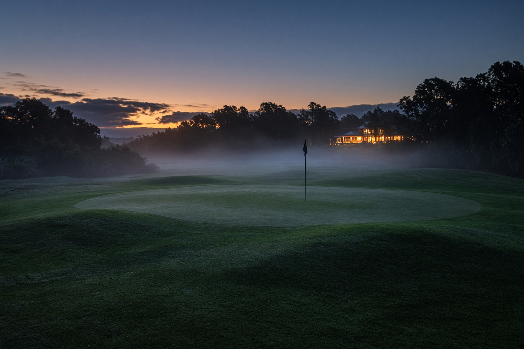 Last light over the course